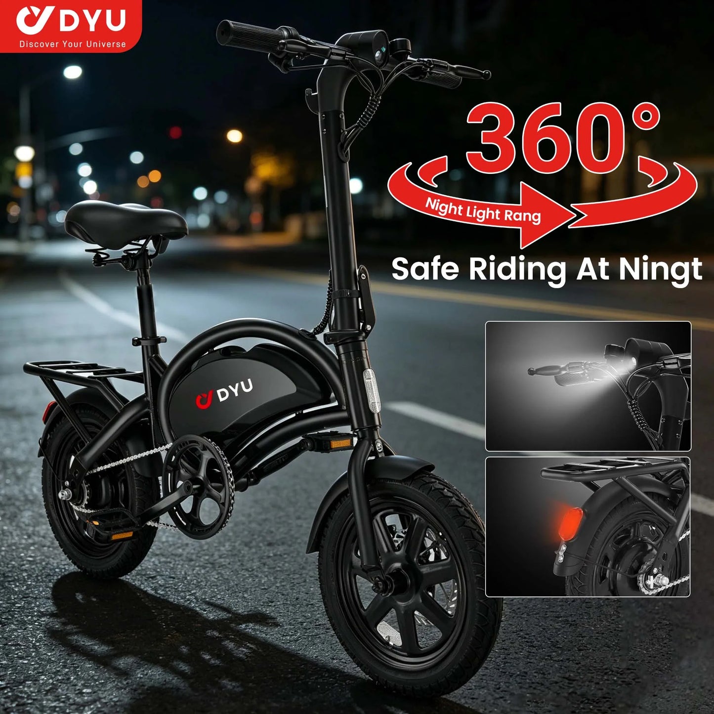 Dyu D3F Electric Bike 500W Peak Motor 36V Battery Ultimate