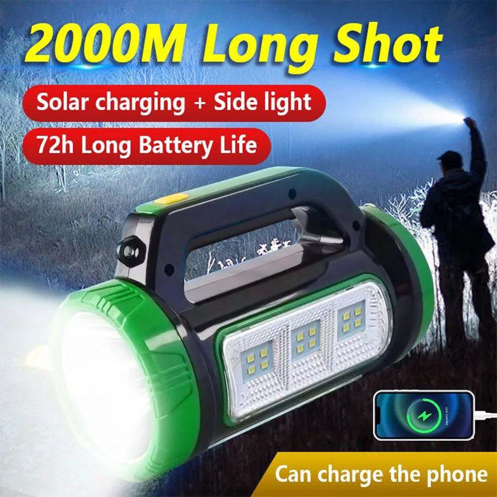 Alloet Multifunctional Portable Solar LED Flashlight USB