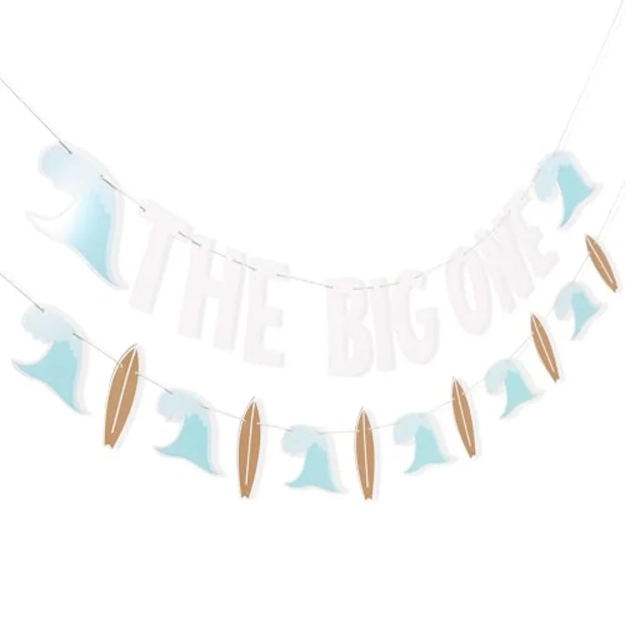 Classic Wave Party Banner For Beach Birthday Celebration