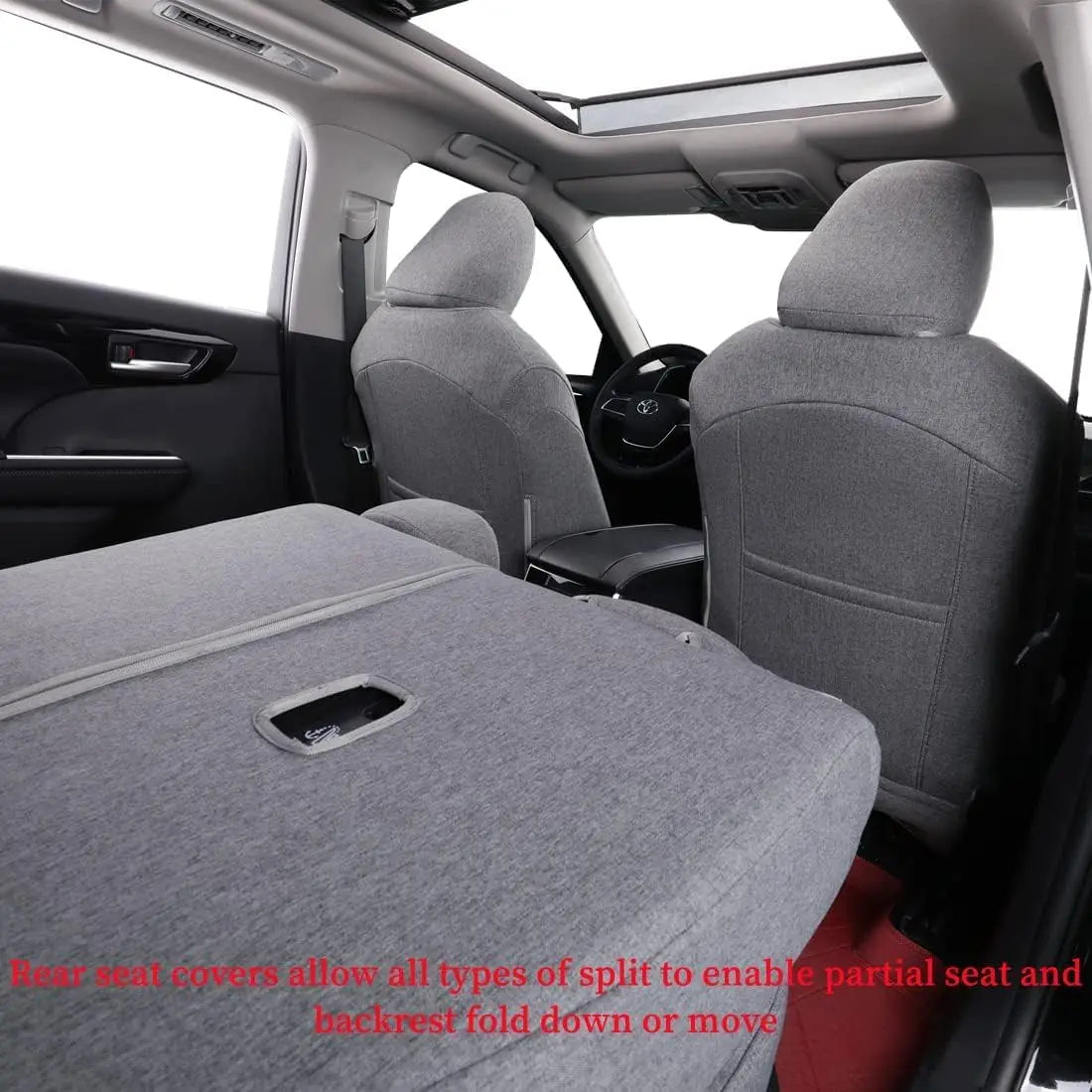 coverdream Polyester 4Runner Car Seat Covers Custom Fit for Toyota 4 Runner 5/7 Seats  SR/SR5/TRD Sport/TRD Off-Road/Limited Truck Seat Covers Full Set Breathable Polyester Seat Protect Covers