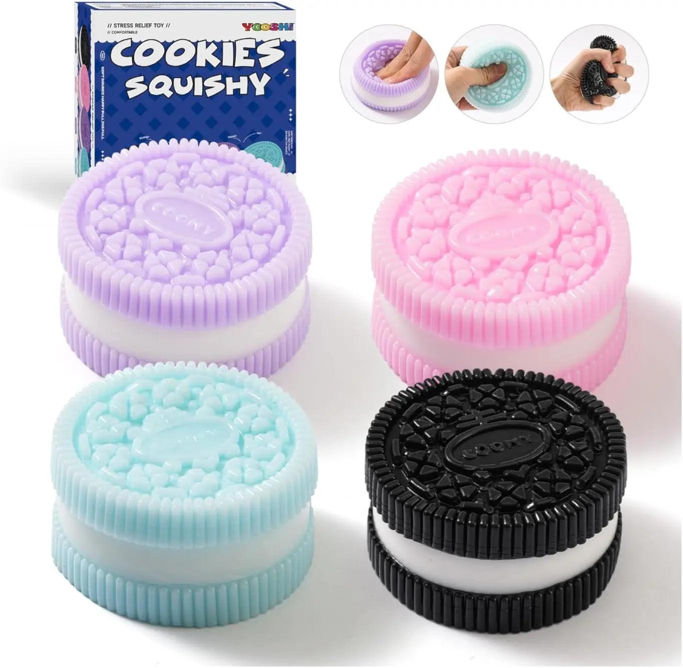Ultra Soft Cookie Squishy Toys For Stress Relief And Focus