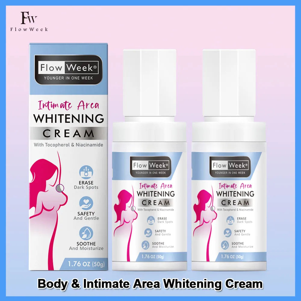 FlowWeek Care Cream Private Parts Underarms Whitening Essence Whitens Buttocks Knees Inner Thighs Dark Private Parts Removes Mel