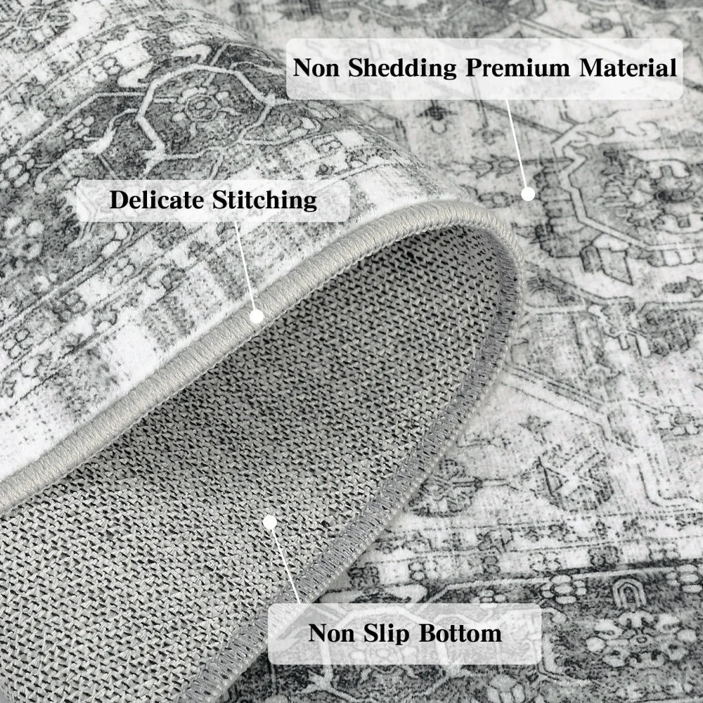 HobbyLane Washable Hallway Runner Rug Anti Slip Low Profile