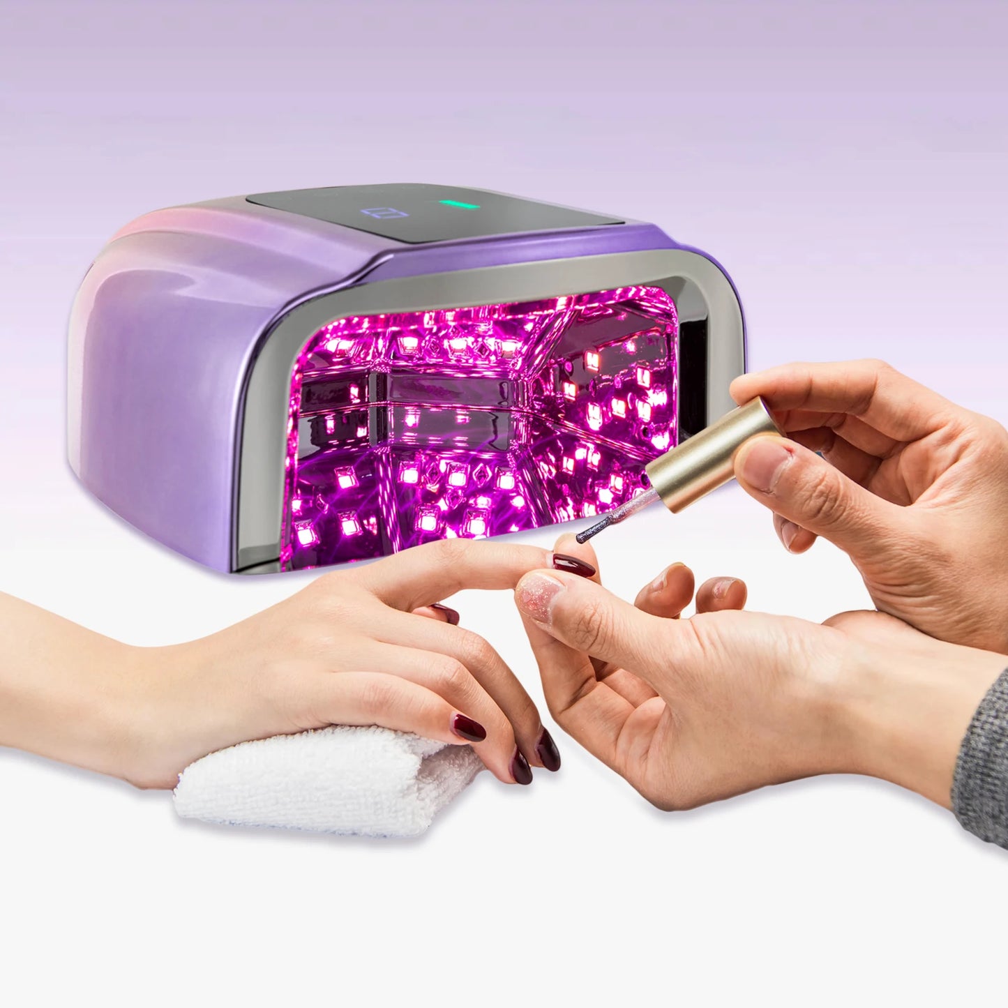 Bymaocar Nail Dryer 96W UV LED Lamp Portable Cordless Gel