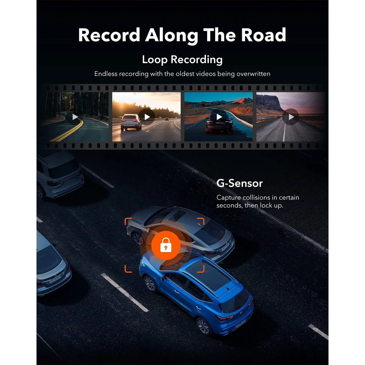 Wolfbox G930 4K Dash Cam With Rear Camera And Parking