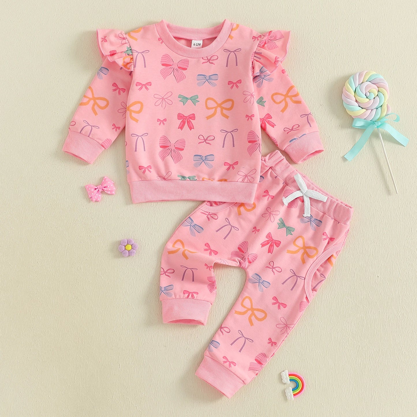 Emmababy Floral Print Hooded Jacket And Fleece Pants Set