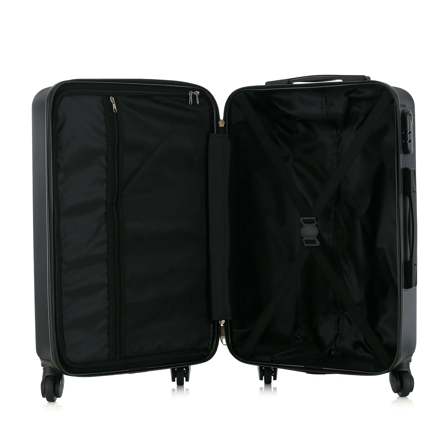 4-Piece ABS Hardside Spinner Luggage Sets (18/23/27 Inch + 13 Inch Cosmetic Case) – Lightweight Suitcase Sets with 3-Digit Combi