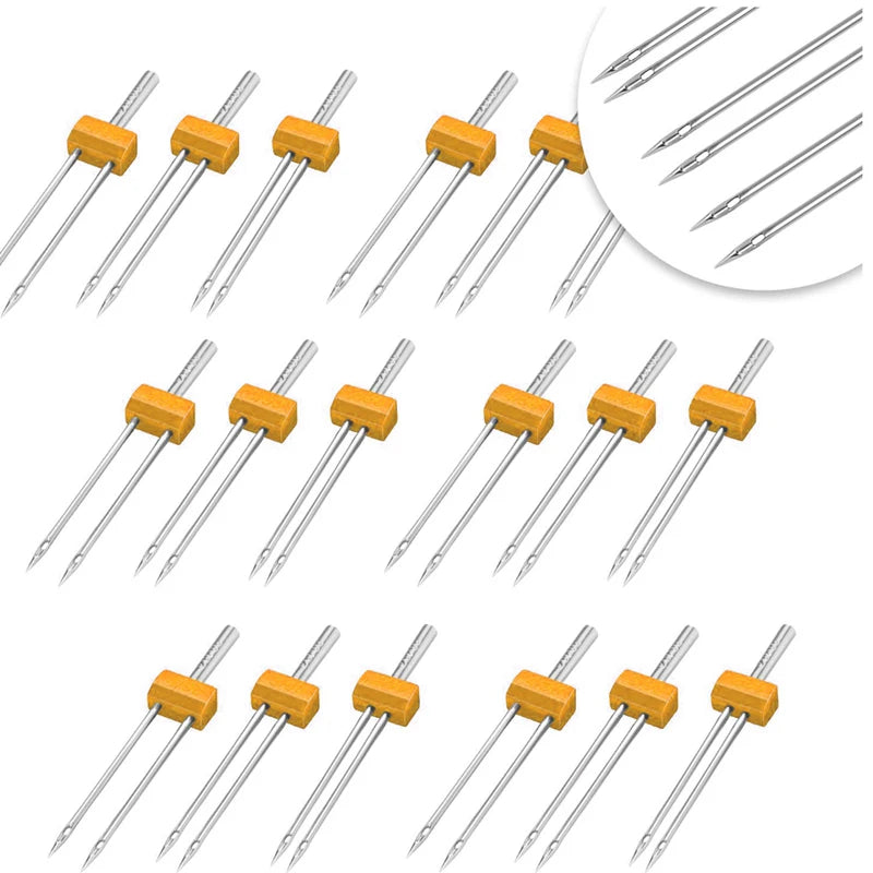 Double Twin Needles With Plastic Box For Household Sewing Machine