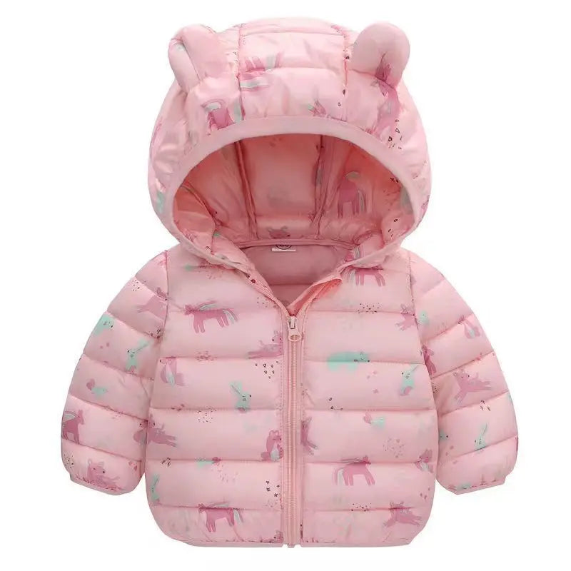 Guangdong Cartoon Kids Hooded Down Jacket Unisex Winter