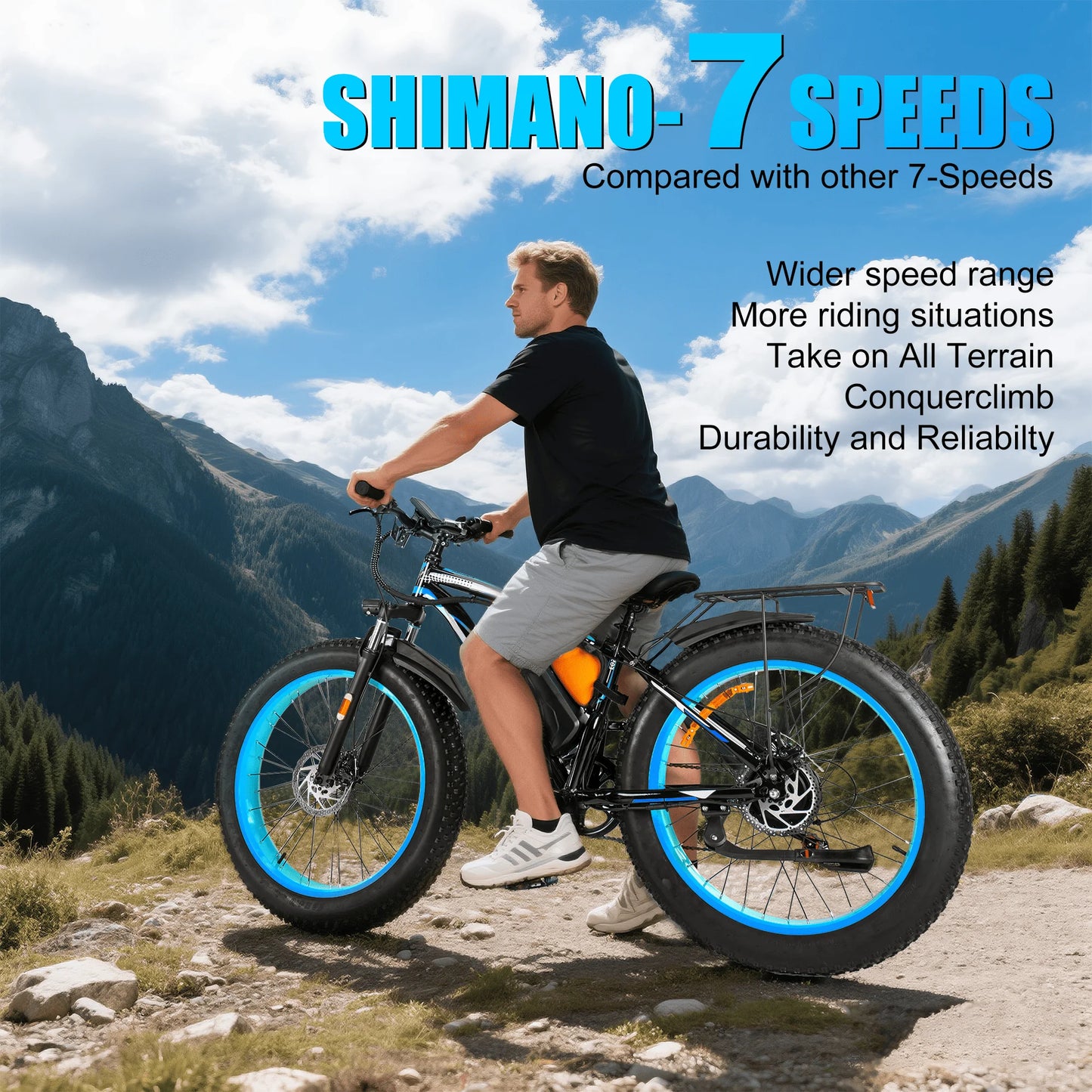 EOEOTWO Electric Fat Tire Bike 1500W Peak 960Wh Battery 30MPH