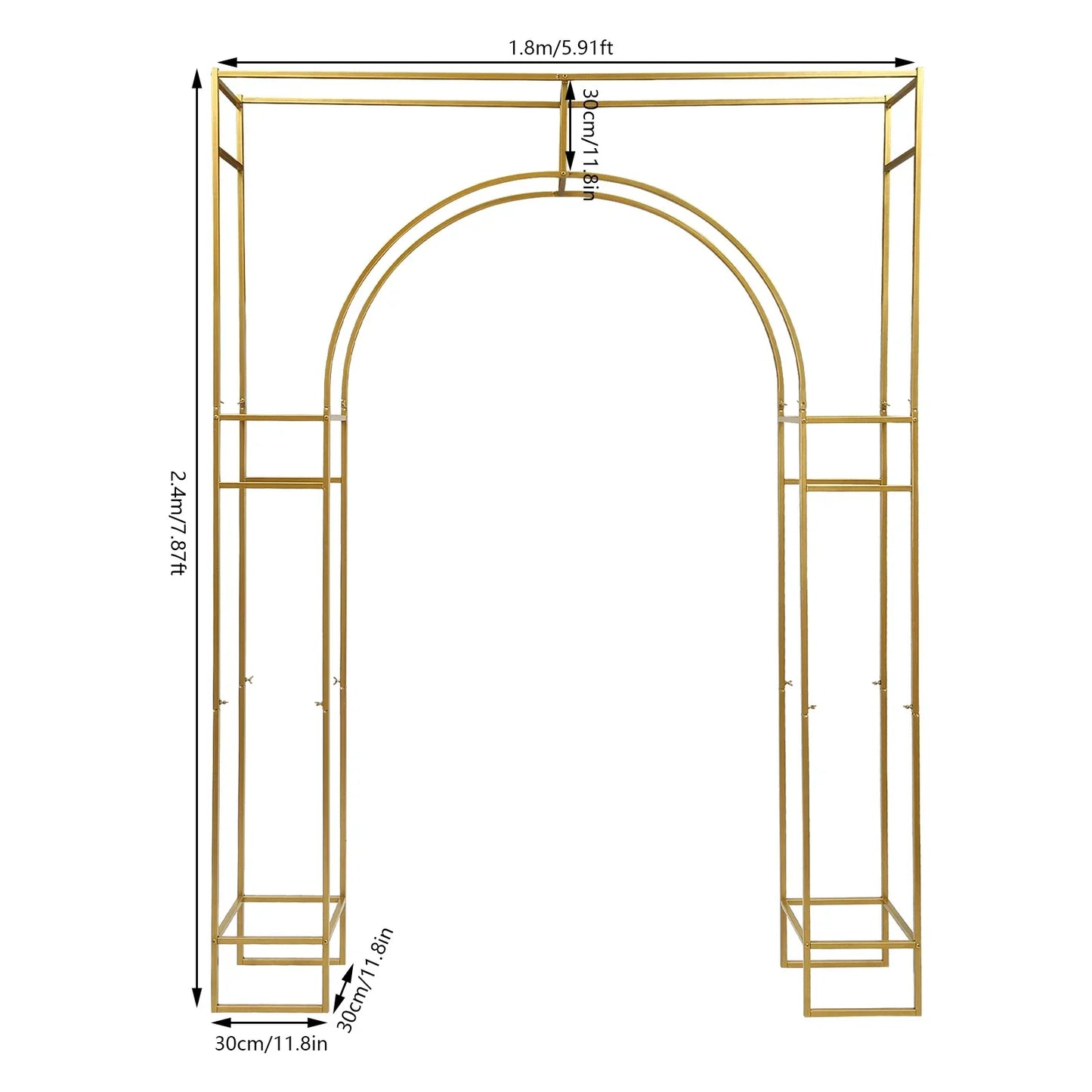 NONECN Metal Wedding Arch Stand For Balloon Arch Decorations