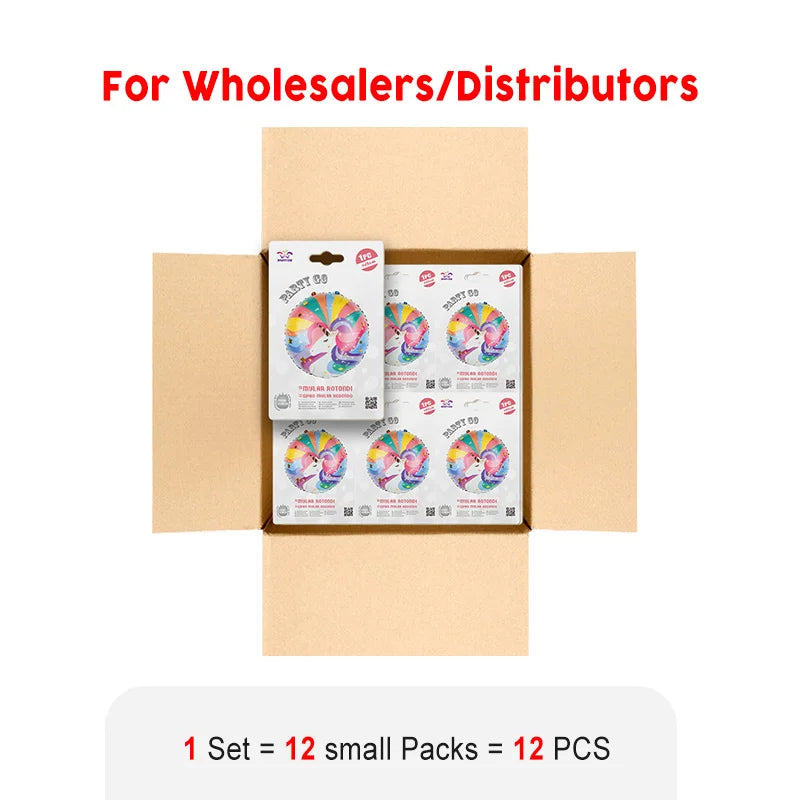 Unicorn Themed 18 Inch Foil Balloons 12 Packs For Party Decorations Birthday Celebration