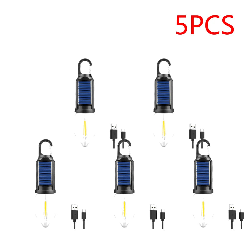 Shunmaii Solar LED Lantern USB Charging Outdoor Camping Light