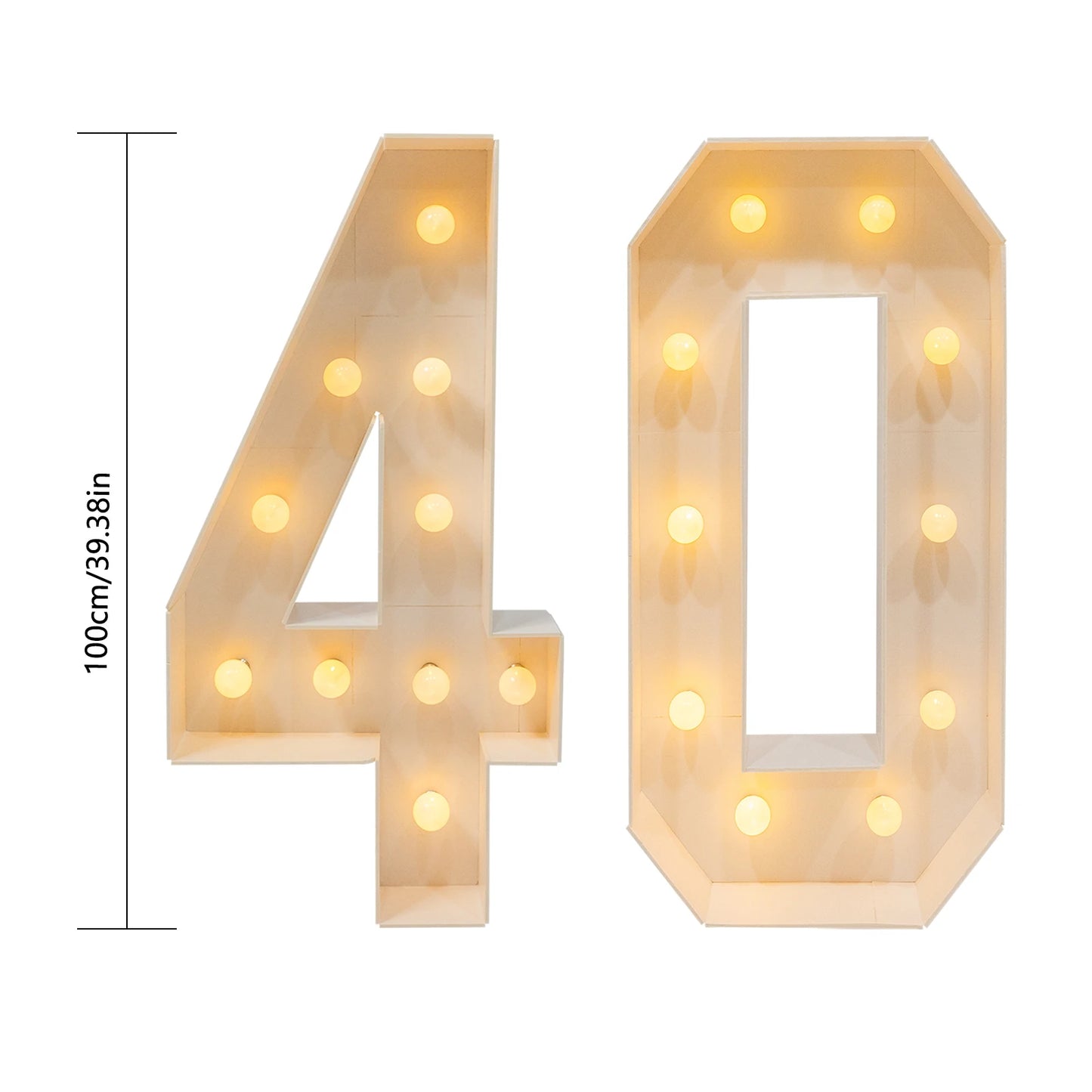 Glowing Digit Number Sets For Birthday Celebration Decor