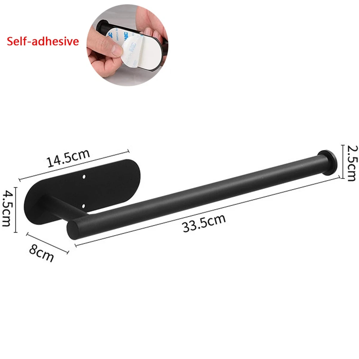 Paper Towel Holder Adhesive Wall Mount Kitchen Organizer