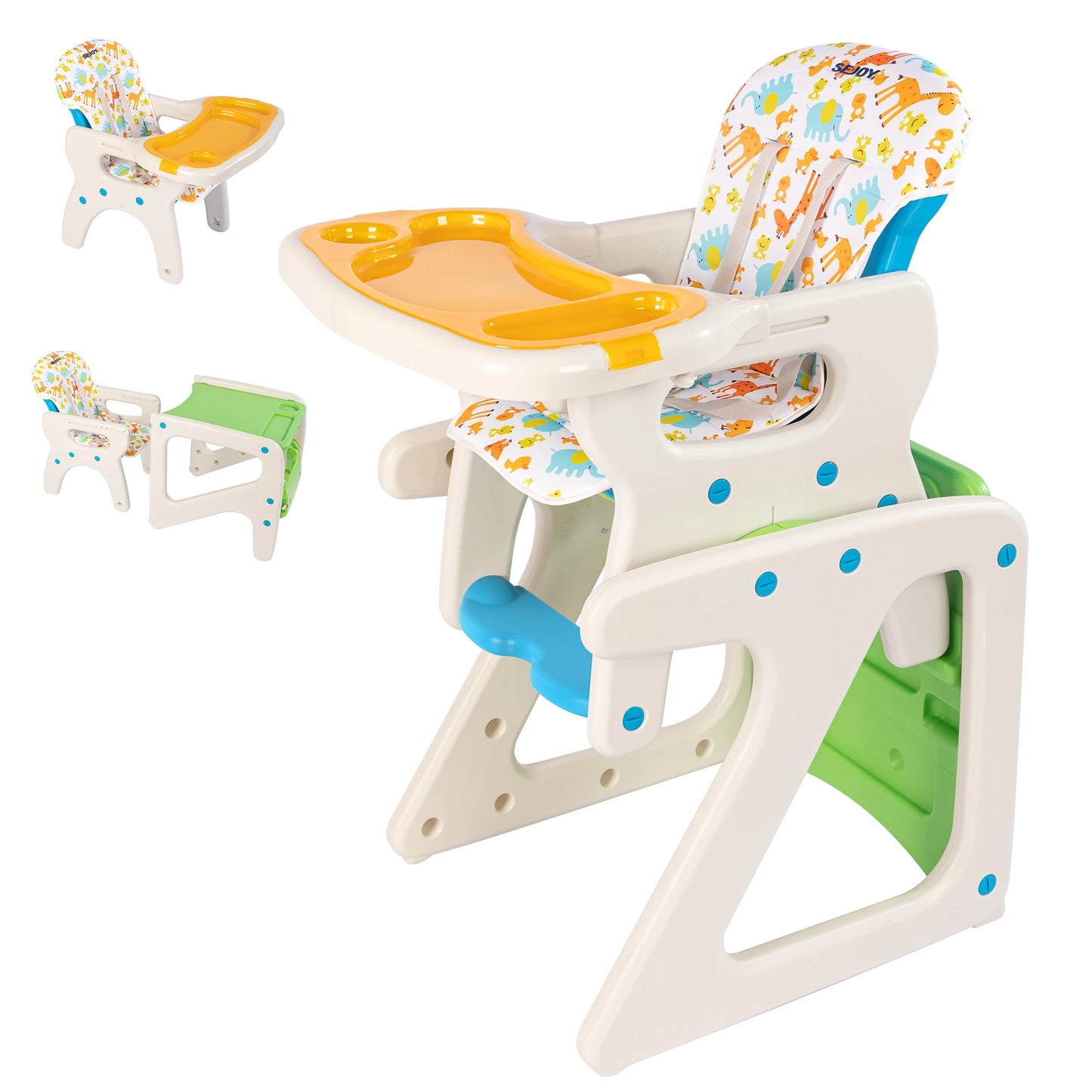 Sejoy Adjustable Baby High Chair For Easy Feeding Time