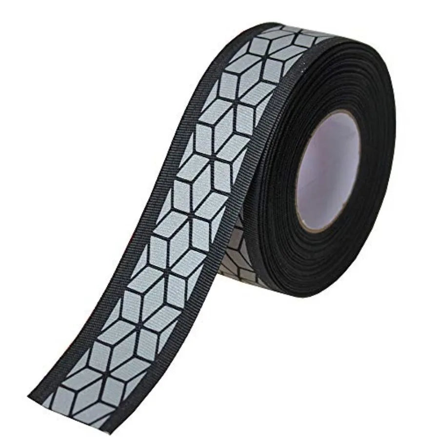 Silver Sew On Reflective Ribbon Tape for Chothing Safety Fabric Webbing Trim Strip 10yard