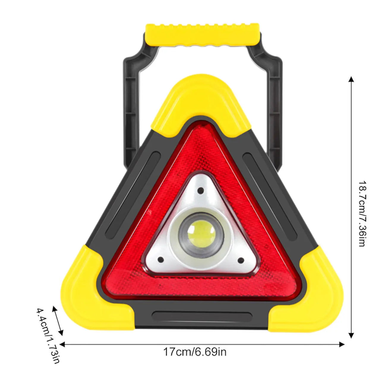 Rechargeable Bright LED Triangular Warning Lamp 4 Modes