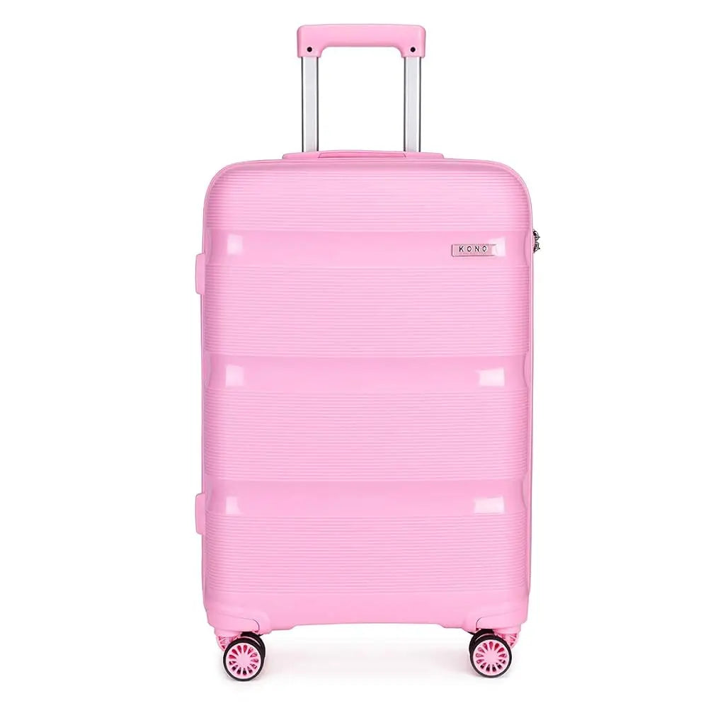 Kono 24 Inch Check In Suitcase 66L Spacious PP Hardshell TSA Approved For Secure Travel