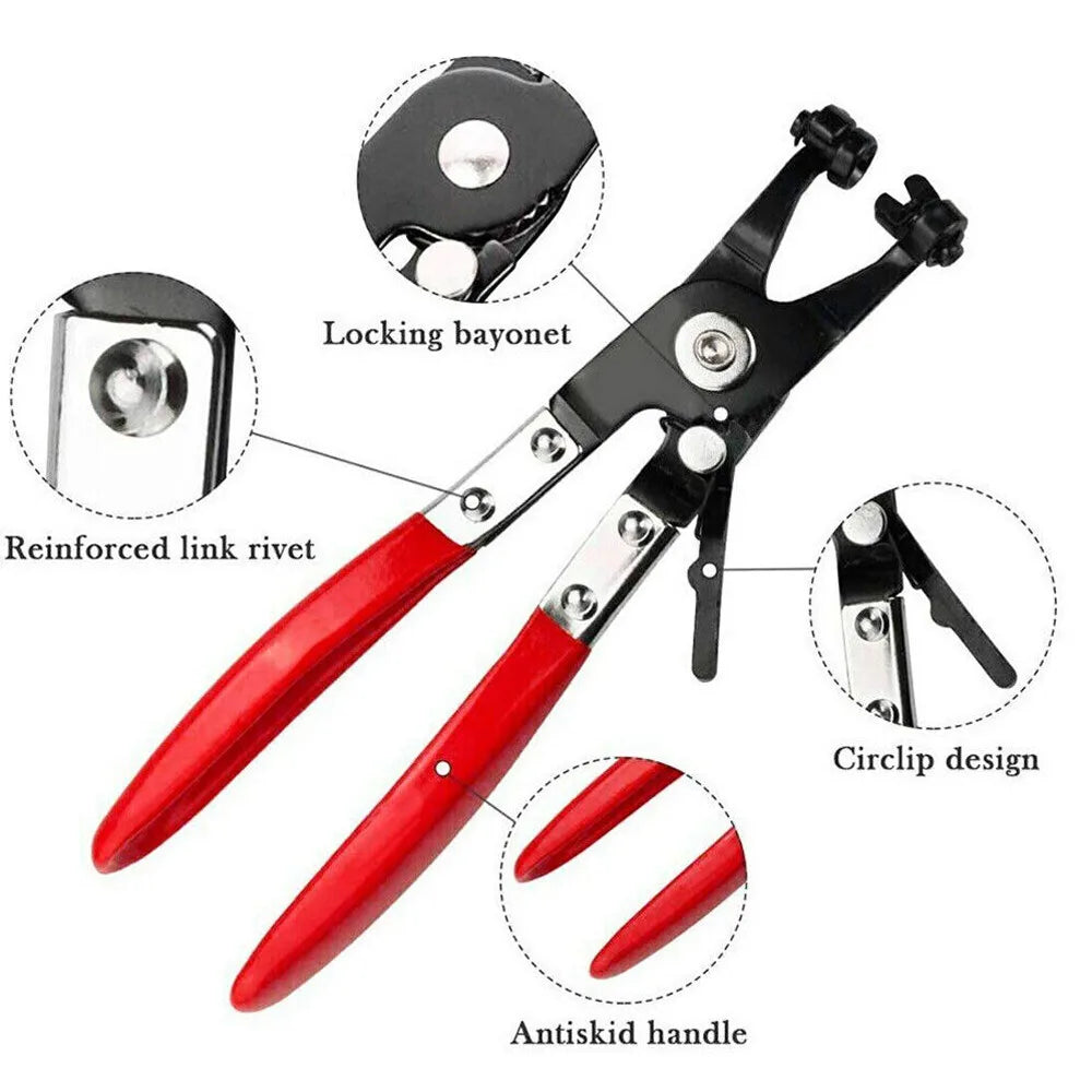 Car Hose Clamping Pliers Bendable Hose Clamps Cable Type Flex Cable Straight Hose Bundle Removal Long Clamps Auto Repair Tools