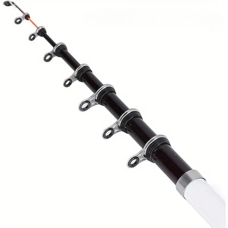 70.86in Telescopic Fishing Rod, Adjustable & Portable, Smooth Line Guide System, Durable Fiberglass for Saltwater and Freshwater