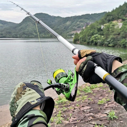 70.86in Telescopic Fishing Rod, Adjustable & Portable, Smooth Line Guide System, Durable Fiberglass for Saltwater and Freshwater