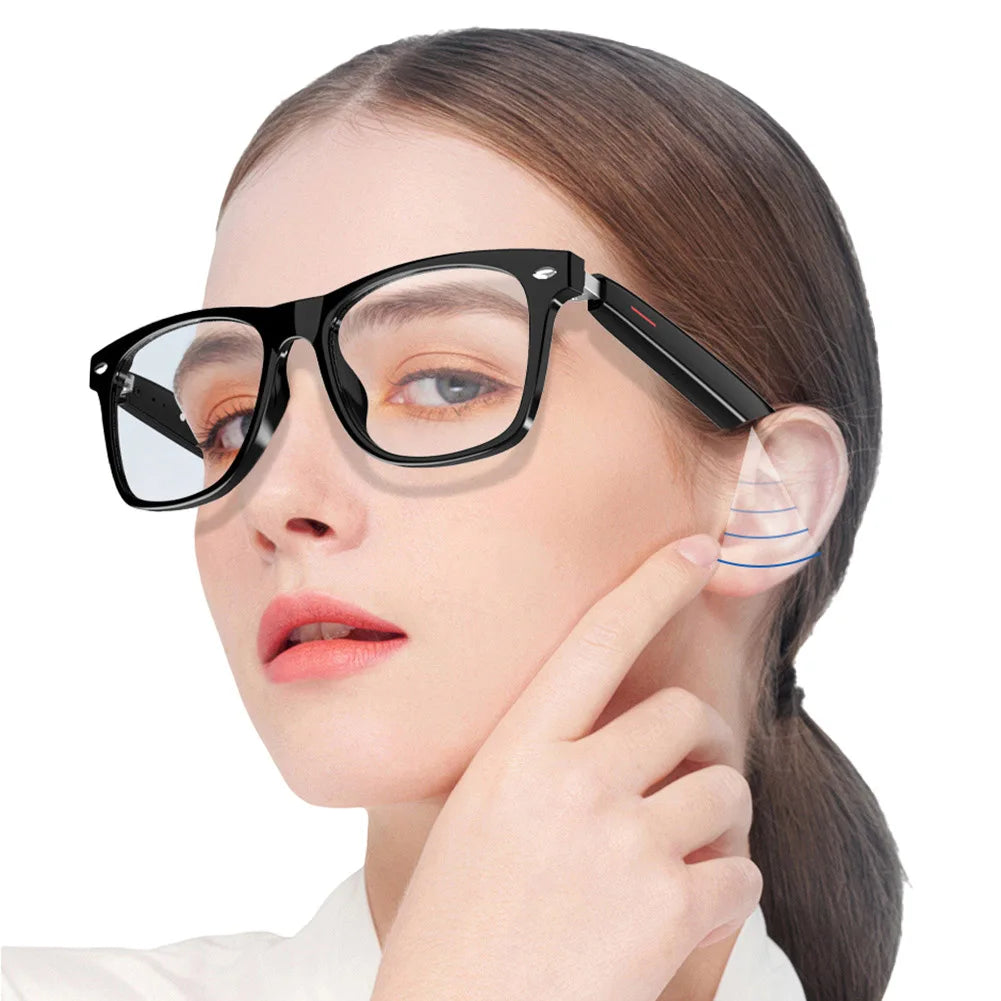 LAIMANEI Smart Glasses AI Voice Assistant Camera Glasses Open Ear