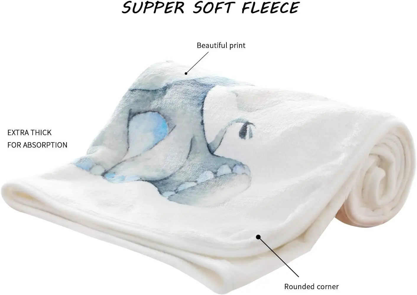 Organic Plush Fleece Baby Milestone Blanket with Frame for Newborn Photography, Large 47x40 Inches