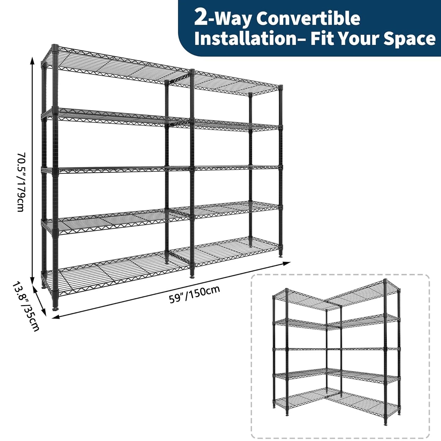 TWISTER.CK Heavy Duty 4 Tiers Metal Shelving Unit Garage Storage