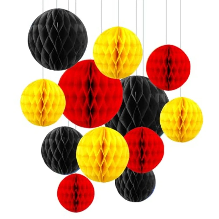 12Pcs 6" 10" Honeycomb Balls Decorations Hanging Tissue Paper Pom Poms for Birthday Wedding Party Decorations, Home Decor