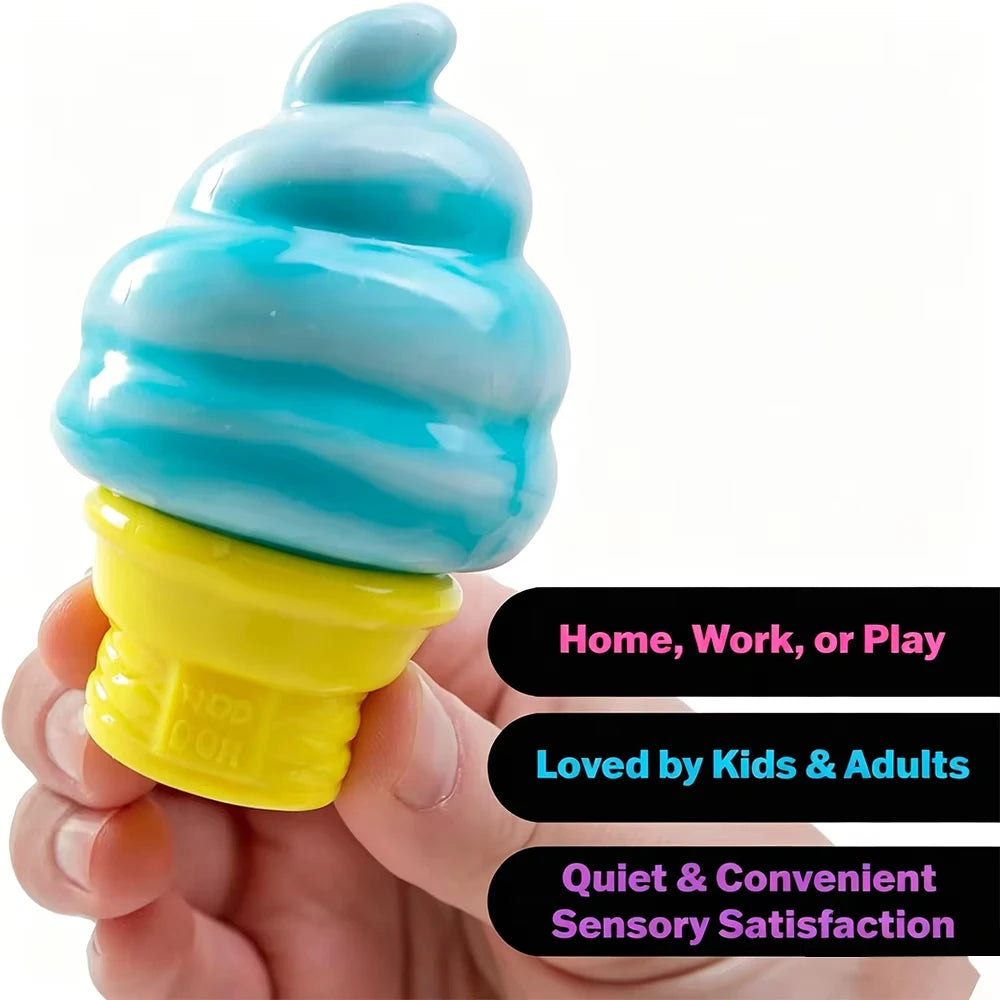 Schylling Surprise Ice Cream Cone Squishy Sensory Stress Relief Toy