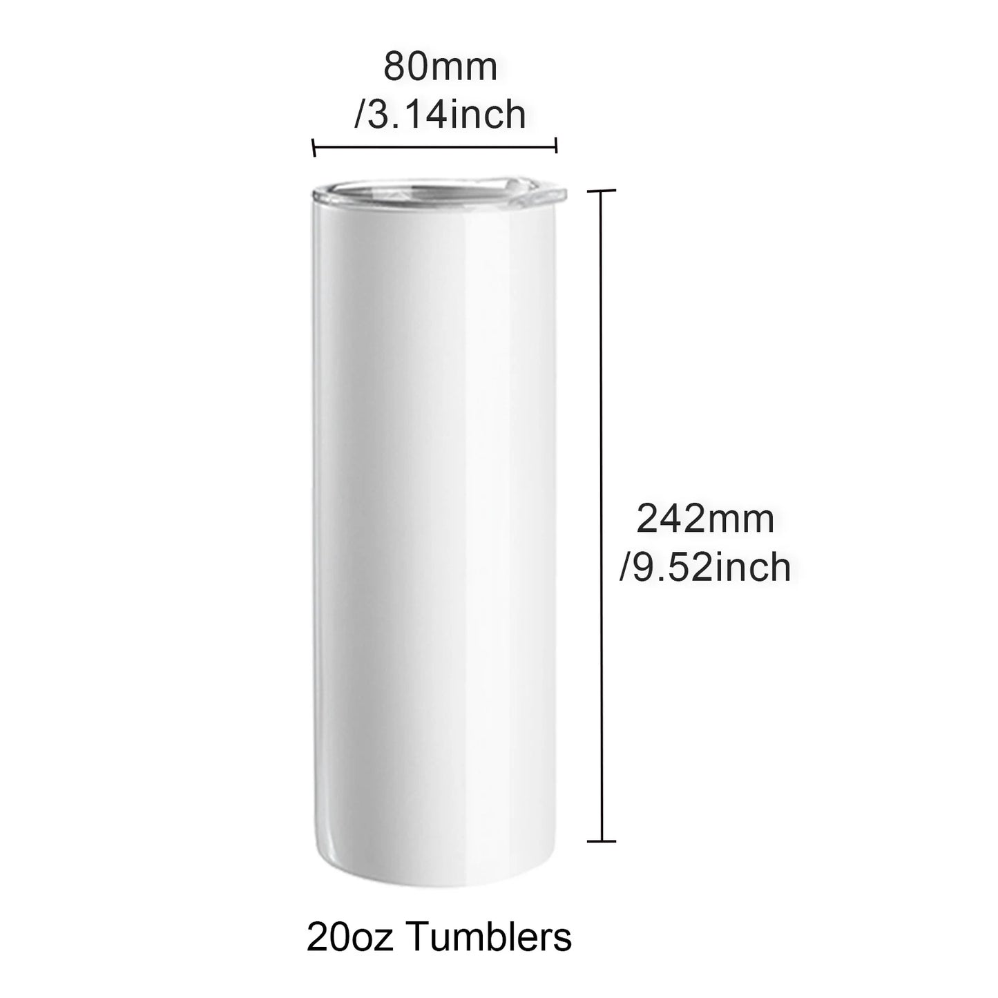SucceBuy Double Wall Stainless Steel Sublimation Tumblers Heat Transfer Blank