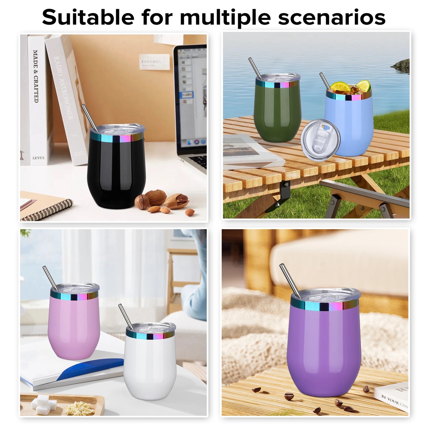 Drinkware Stainless Vacuum Insulated Stemless Wine Glass