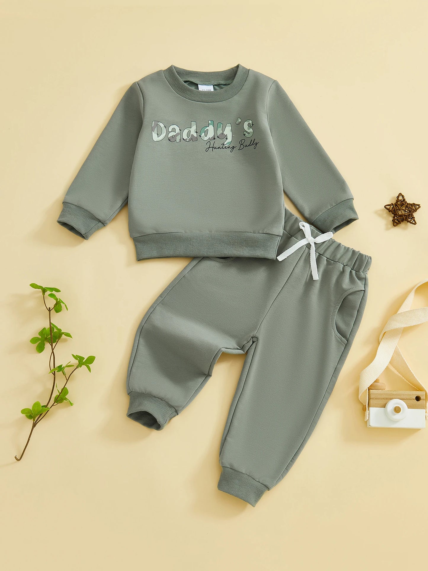 Adorable Infant Winter Floral Print Hooded Jacket And Pants Set