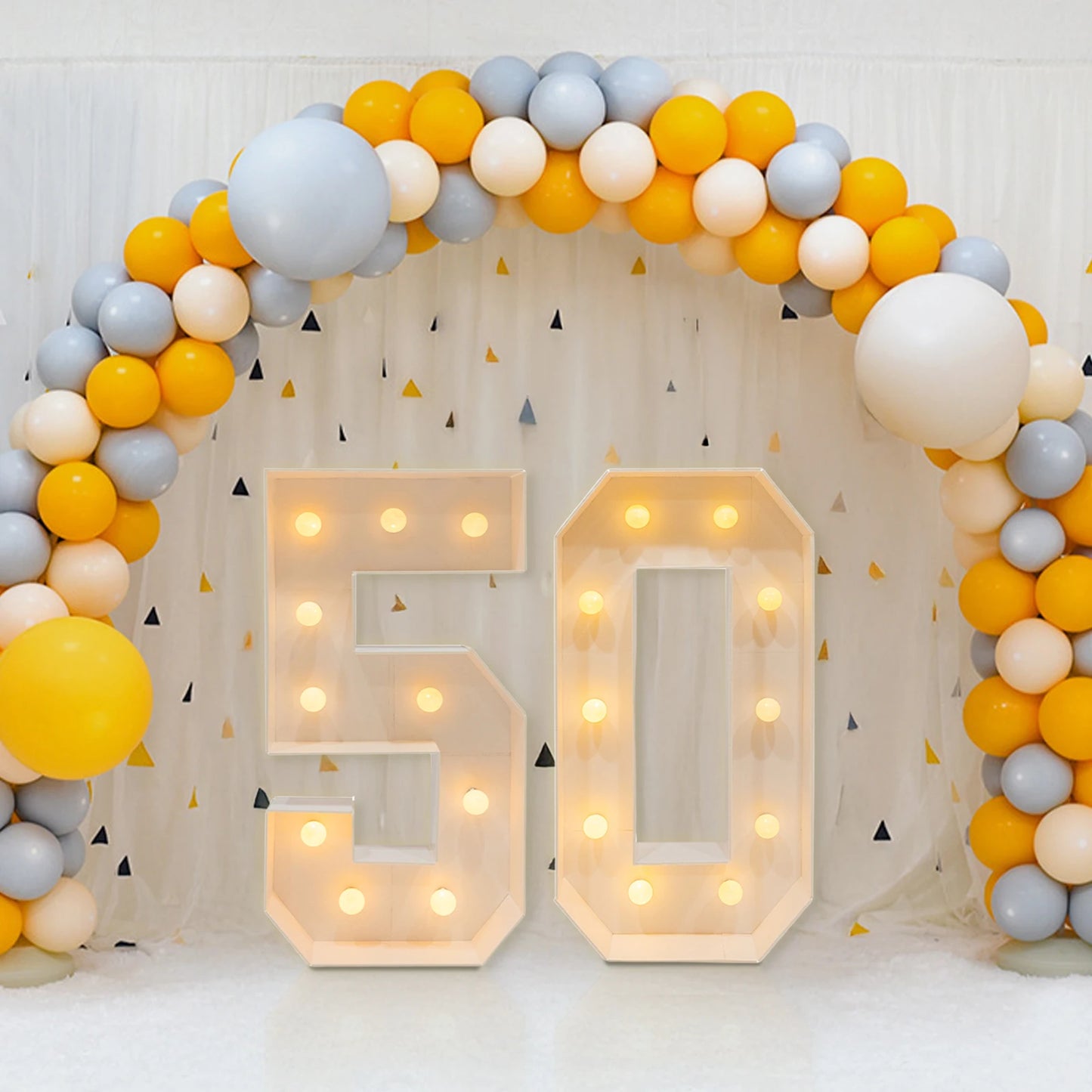 Battery Powered Light Up Numbers For Birthday And Anniversary