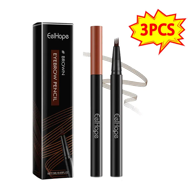 Eelhoe Eyebrow Pencil Waterproof Longwear No Creasing 3pcs