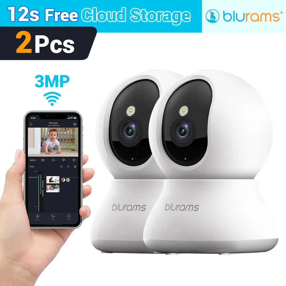 Blurams 2K Baby Monitor Camera Home Security With Motion