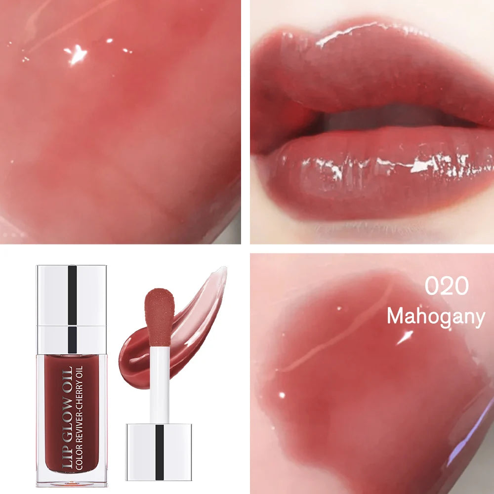 Glassy Shiny Lip Glow Oil Hydrating Lip Care Deep Nourishing Moisturizer Plump Fuller Lips Non Sticky Daily Lip Makeup Skincare Cosmetic