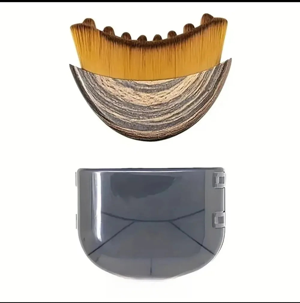 Portable Dry Facial Brush Soft Bristles Contoured Lymphatic Massage Tool Face Sculpting Device Home Spa Gentle Exfoliation Brush