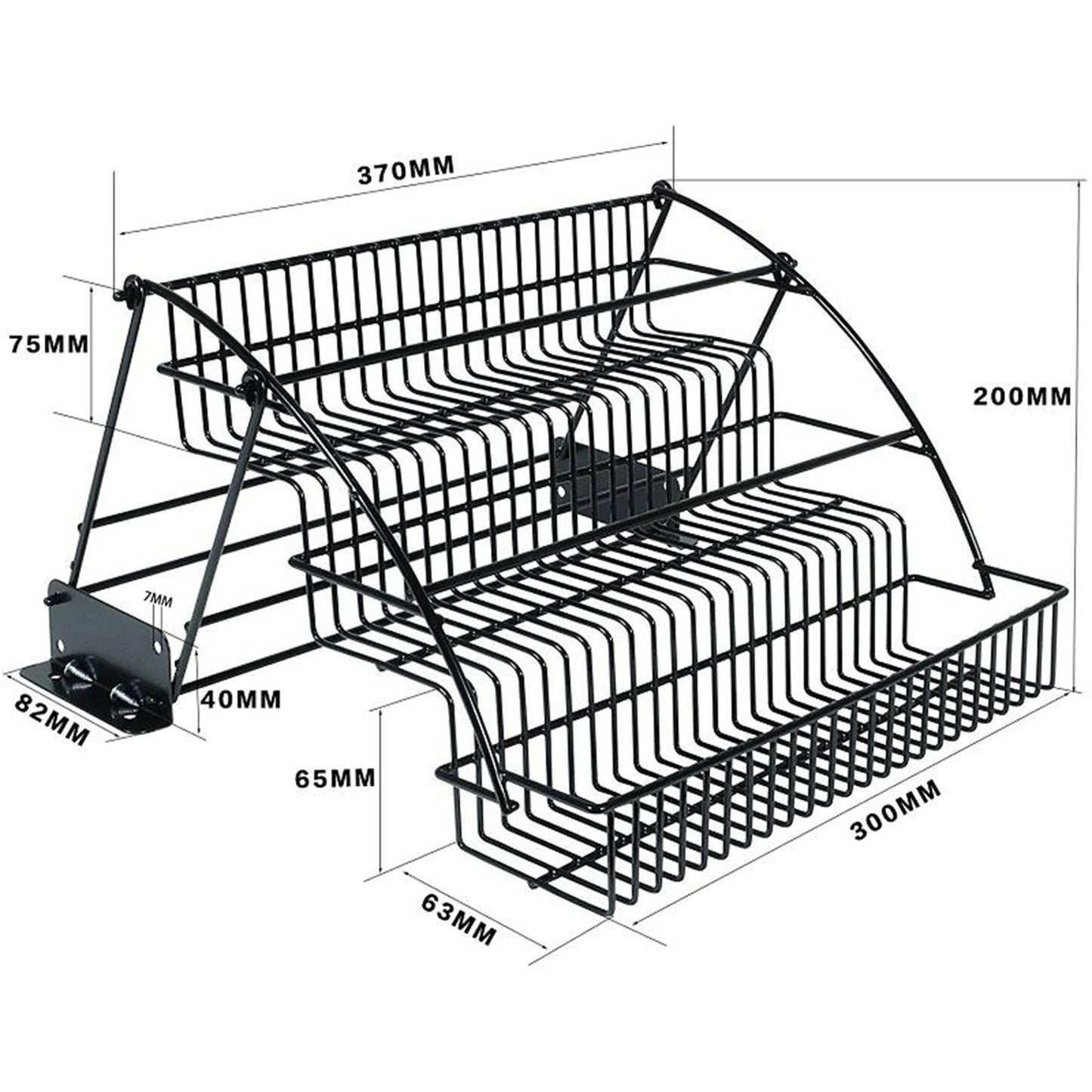 Three Tier Kitchen Spice Rack Organizer Pull Down Cabinet Shelf