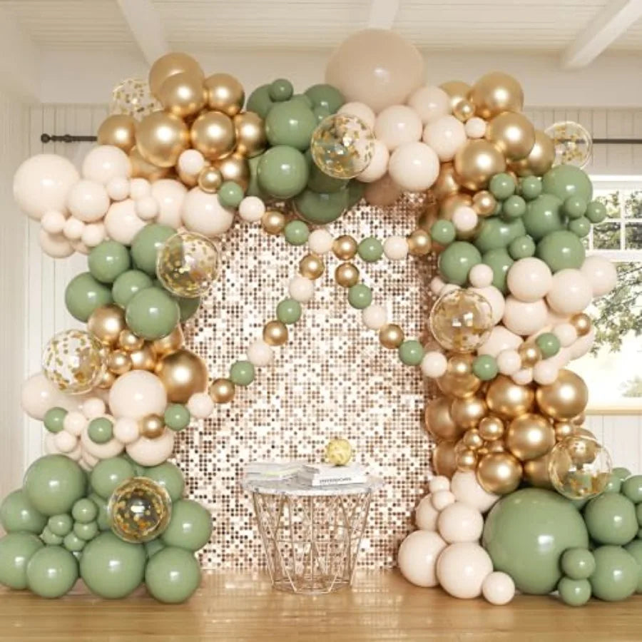 Balloon Arch Kit, 162pcs Light Clear Balloons for Wedding Bridal Shower Baby Shower Gender Reveal Baby Boy Birthday Party Decor