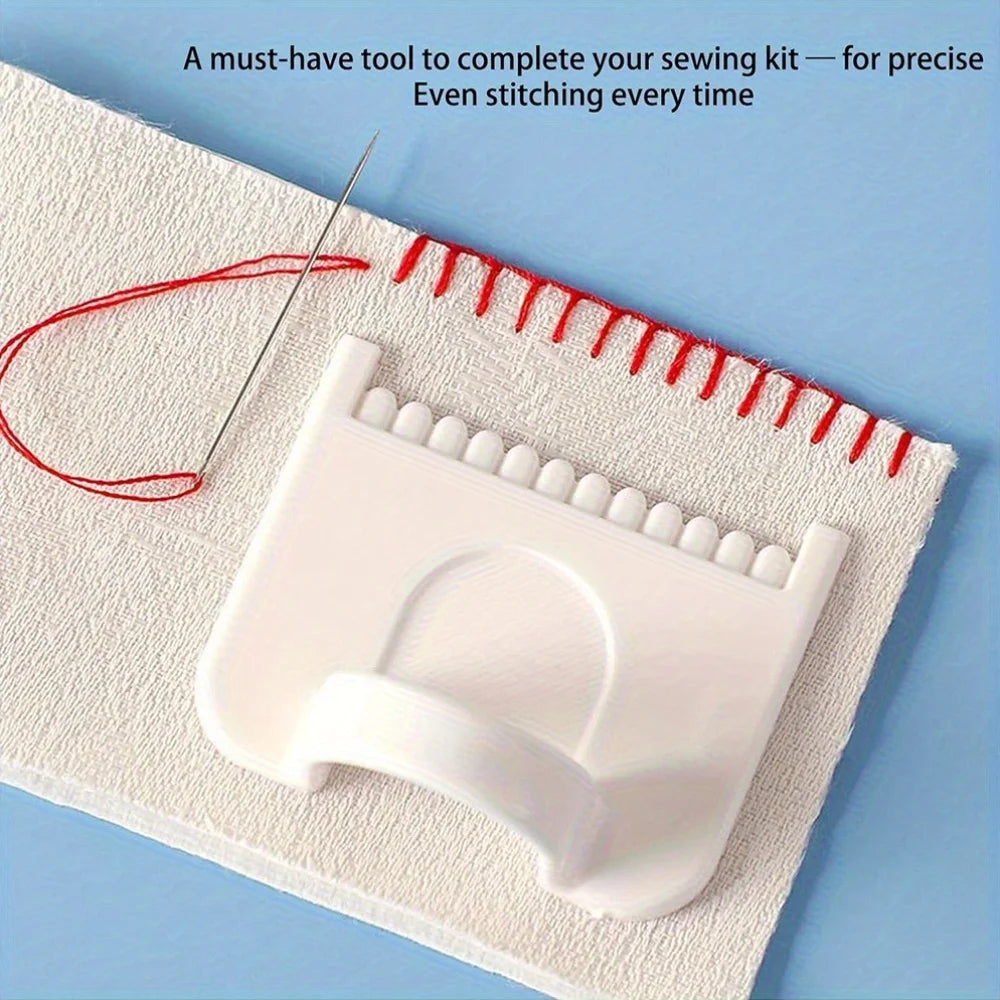 2pcs Sewing Guide Template Kit for Consistent Stitches – 3mm Spacing Precision Sewing Tool for Fabric Embroidery & Leathercraft