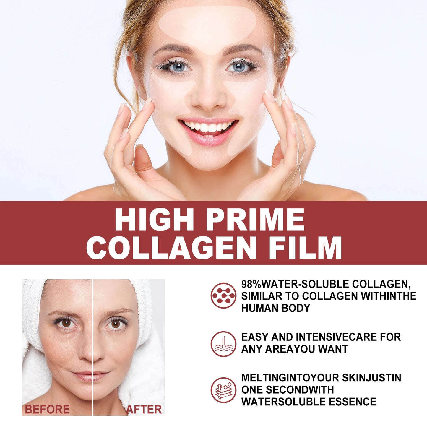 Eelhoe OUHOE Collagen Facial Mask Film For Wrinkle Tightening