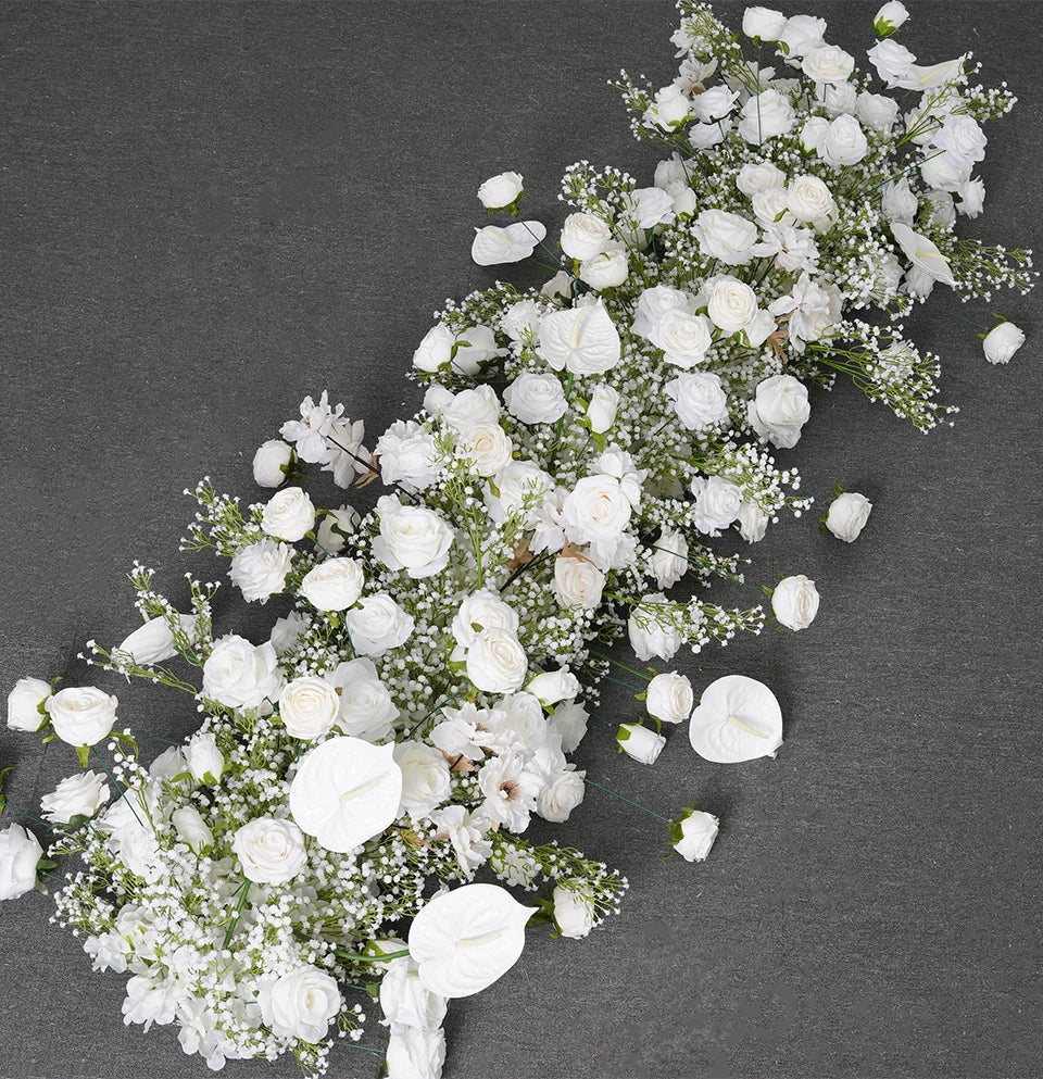 Angela Artificial Rose Baby Breath Wedding Floral Backdrop Decor