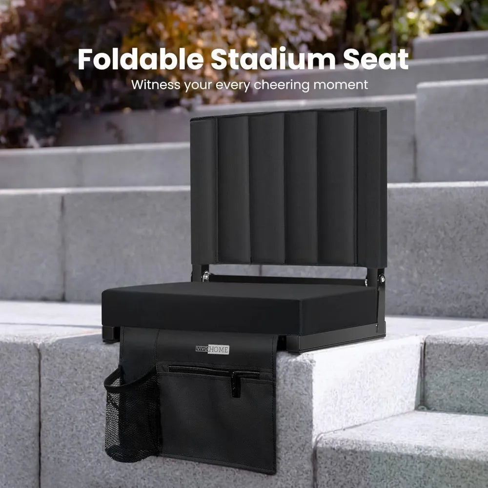 Portable Stadium Seat With Back Support And Cup Holder