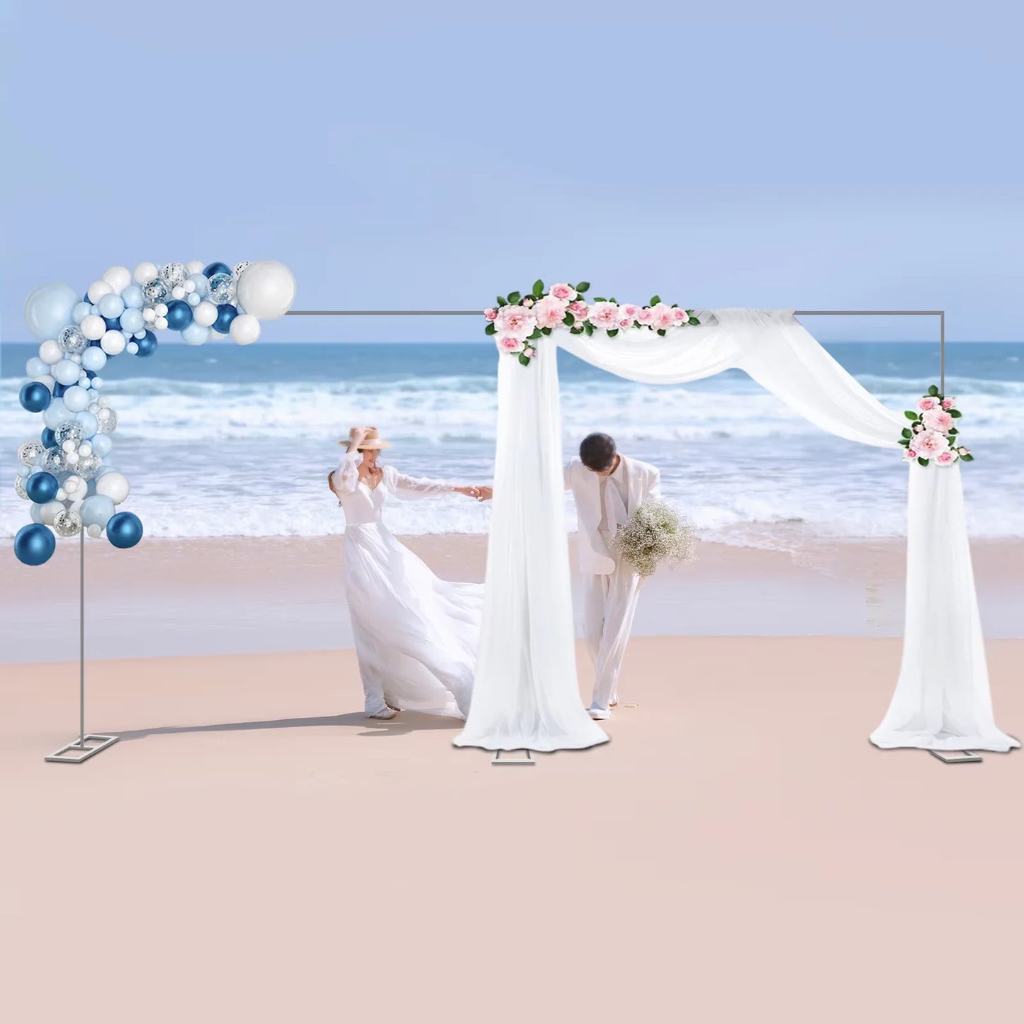 NONECN Metal Wedding Arch Stand Backdrop For Event Decor