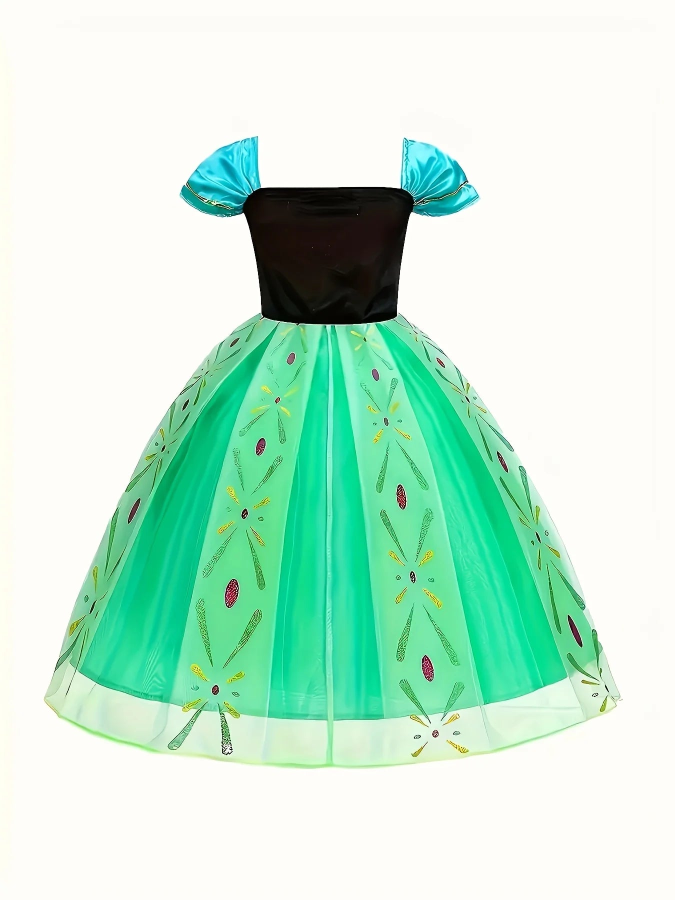 Glowing Green Light Up Princess Dress For Girls Ages 3 To 12 Sparkling Birthday Party Costumes Halloween Cosplay Gift