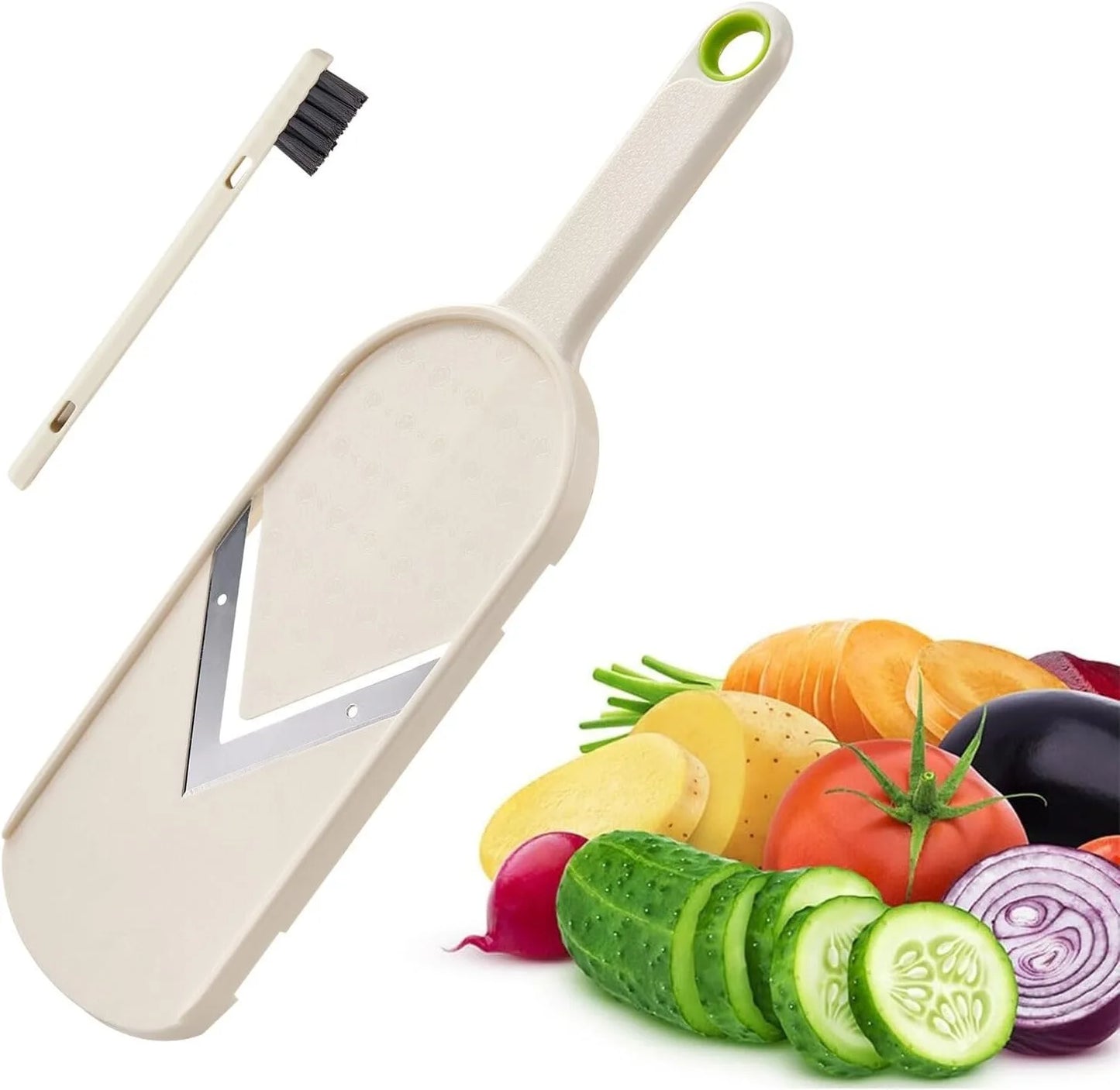 Handheld Slicer for Green Cabbage & Lettuce Fast Thin Salad Vegetable Cutter with Safe Grip Kitchen Gadget for Quick Prep