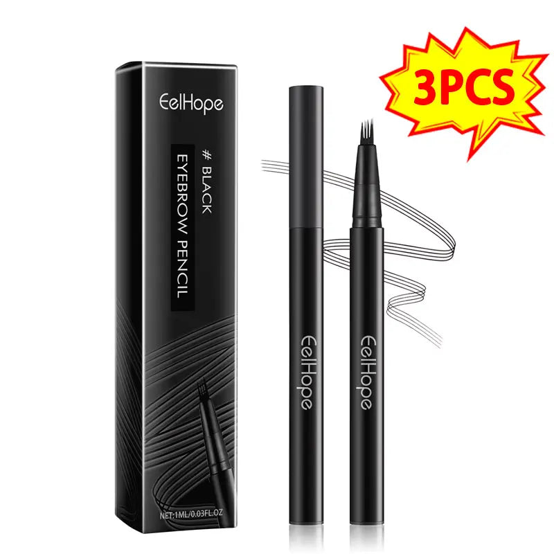 Eelhoe Eyebrow Pencil Waterproof Longwear No Creasing 3pcs
