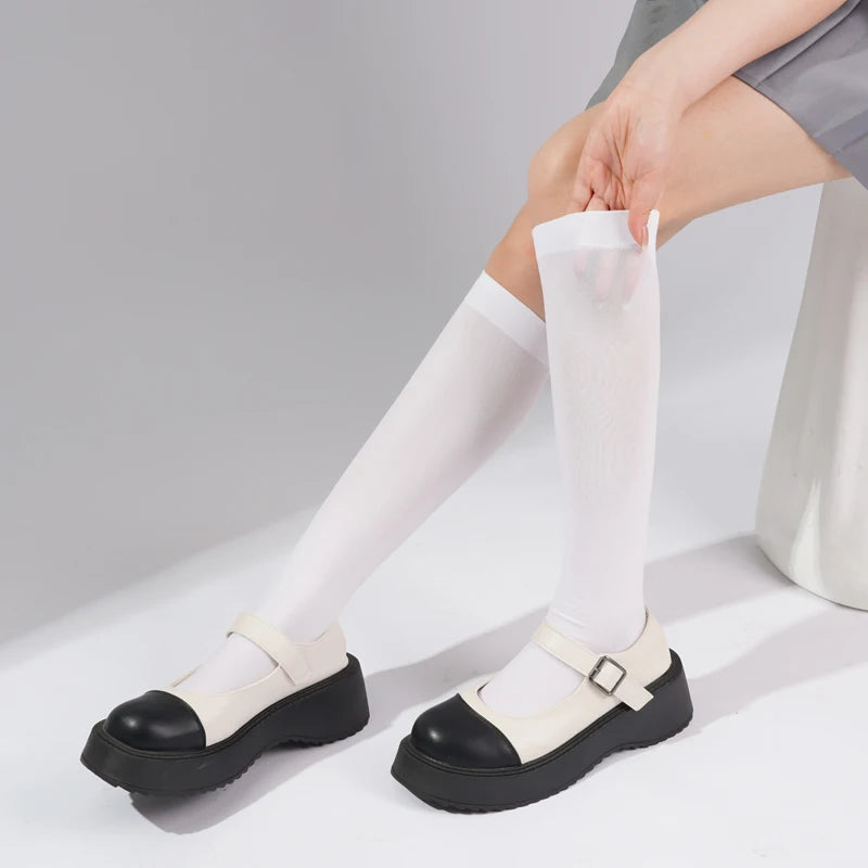 Velvet Knee High Socks For Women Lolita Style Cosplay
